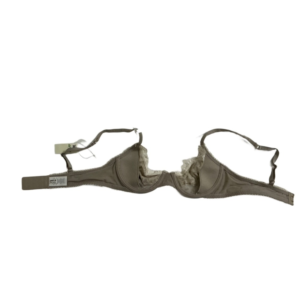 Aerie Real Good Unlined Lace Mesh Underwire Bra 32B Taupe Beige NWT